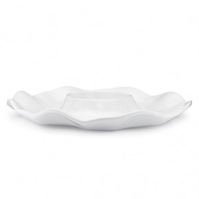 Q SQUARED Ruffle Melamine Chip & Dip Platter Set of 4