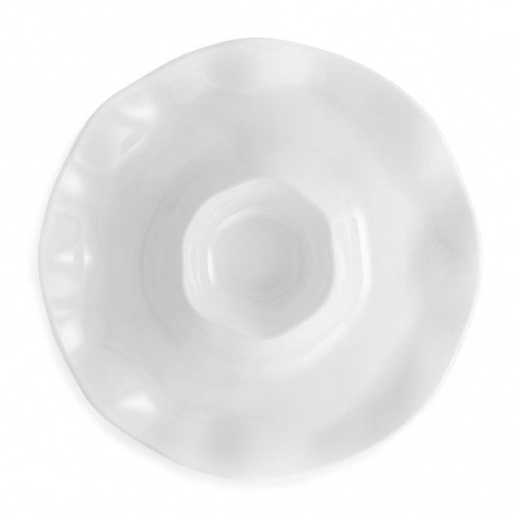 Q SQUARED Ruffle Melamine Chip & Dip Platter Set of 4