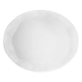 Q SQUARED Ruffle White Melamine Turkey Platter Set Of 4