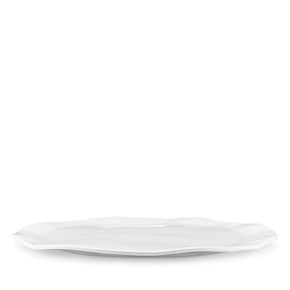 Q SQUARED Ruffle White Melamine Turkey Platter Set Of 4