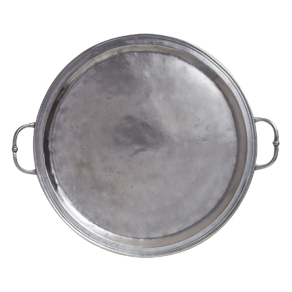MATCH PEWTER Round Tray With Handles