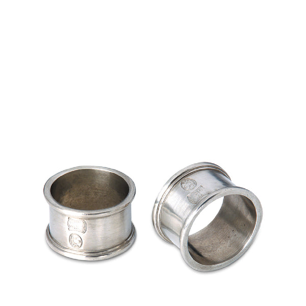 MATCH PEWTER Round Napkin Ring in Pair