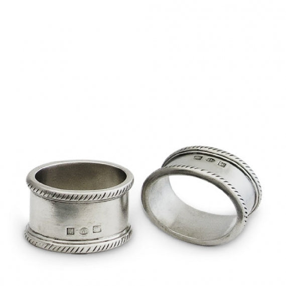 MATCH PEWTER Luisa Oval Napkin Ring in Pair