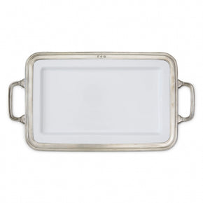 MATCH PEWTER Gianna Rectangular Platter with Handles