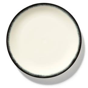 SERAX Ann Demeulemeester Plate DÉ Black Rim Set of 2