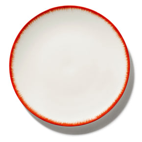 SERAX Ann Demeulemeester Plate DÉ Red Rim Set Of 2