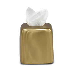 TINA FREY Brushed Brass Tissue Box