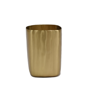 TINA FREY CUADRADO Wastebasket in Brushed Brass