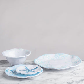 Q SQUARED Captiva Melamine Dinner Plate Set of 4