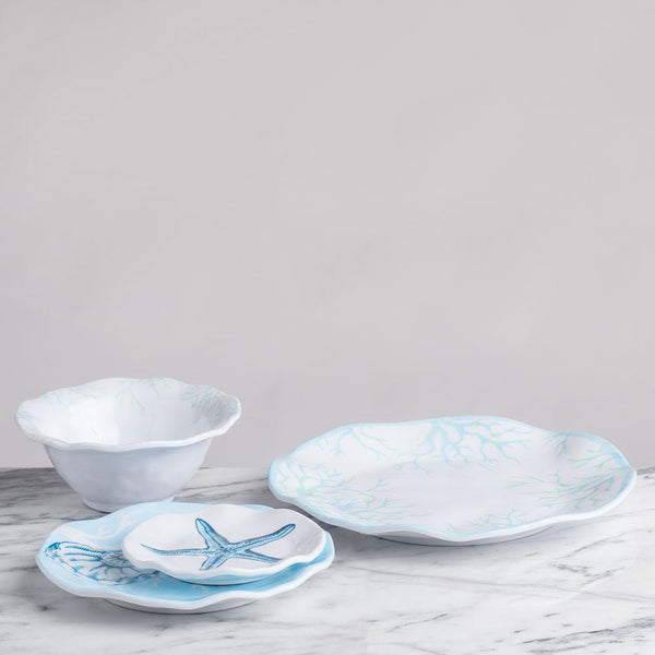 Q SQUARED Captiva Melamine Dinner Plate Set of 4