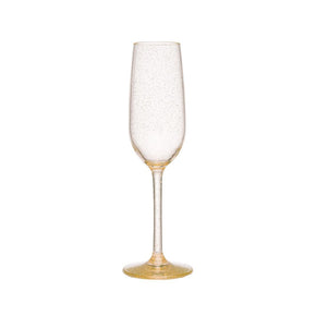 Q SQUARED Hudson Tritan Acrylic Champagne Flute in Glitter Set of 8