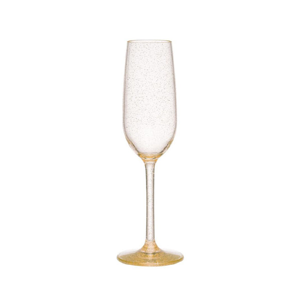 Q SQUARED Hudson Tritan Acrylic Champagne Flute in Glitter Set of 8
