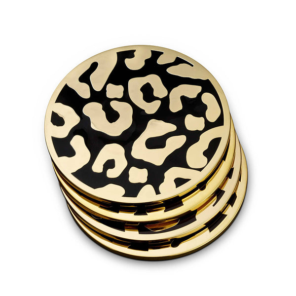 L'OBJET Leopard Coasters Set of 4