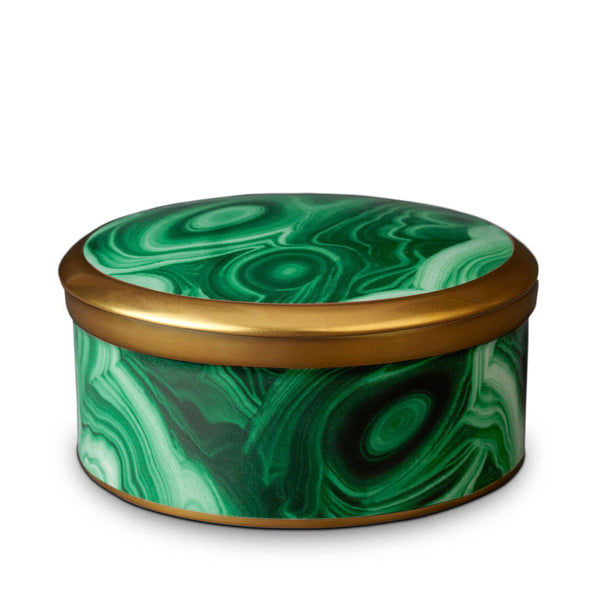 L'OBJET Malachite Round Box