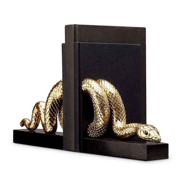 L'OBJET Snake Bookend Set of 2