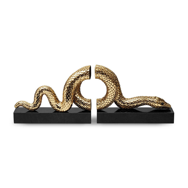 L'OBJET Snake Bookend Set of 2