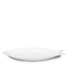 Q SQUARED Fish White Melamine Serving Platter Set Of 4