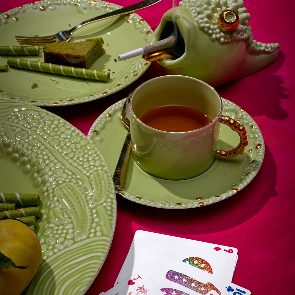 L'Objet Haas Mojave Porcelain Tea Cup - Green