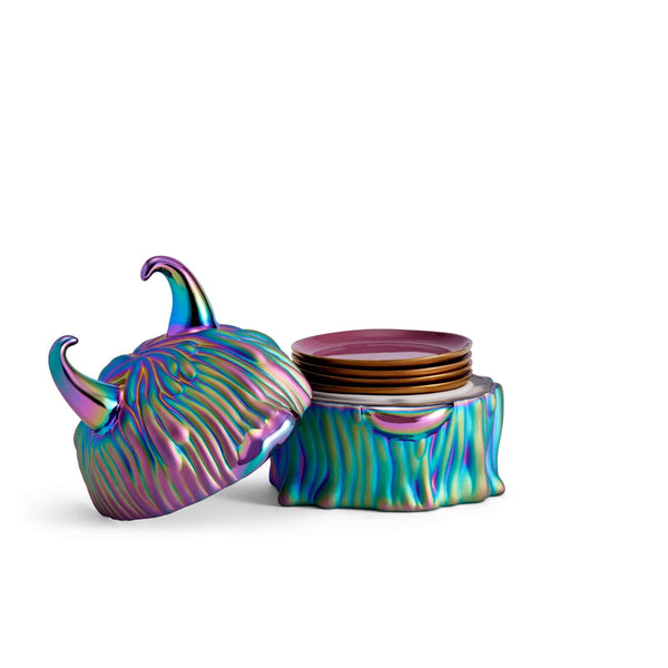 L'OBJET Haas Disco Lynda Box and Plates Set of 4