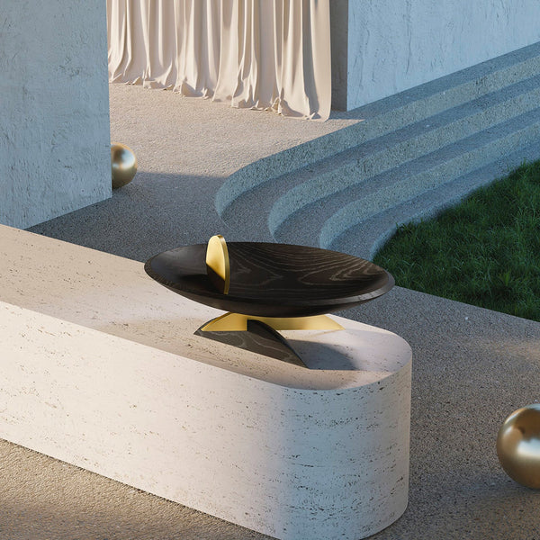 L'OBJET Kelly Behun Leaf Oval Bowl on Stand