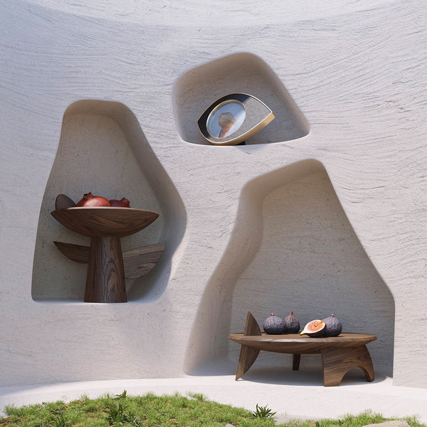 L'OBJET Kelly Behun Leaf Flat Platter on Stand