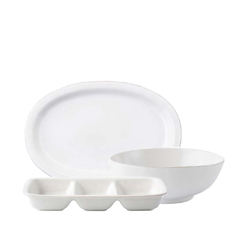 Puro Whitewash 3 Piece Essential Serving Set
