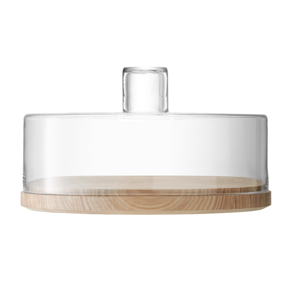 LSA INTERNATIONAL Lotta Cheese / Pastries Dome & Ash Base Set of 2