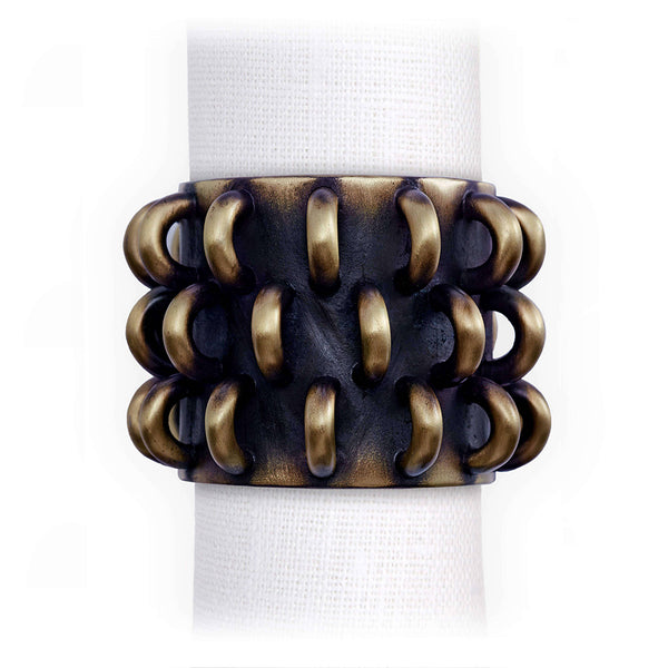 L'OBJET Tulum Rings Napkin Jewels Set Of 4