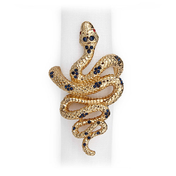 L'OBJET Snake Napkin Jewels Set of 4 - Gold