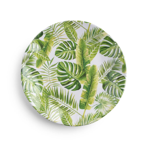 Q SQUARED Palm Melamine Salad Plate Set of 8