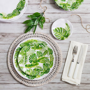 Q SQUARED Palm Melamine Salad Plate Set of 8