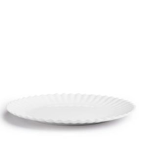 Q SQUARED Patio Luxe Lightweight White Dinner Plate Set Of 4