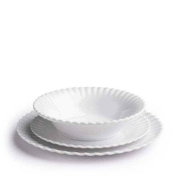 Q SQUARED Patio Luxe Lightweight White Personal Bowl Set Of 4