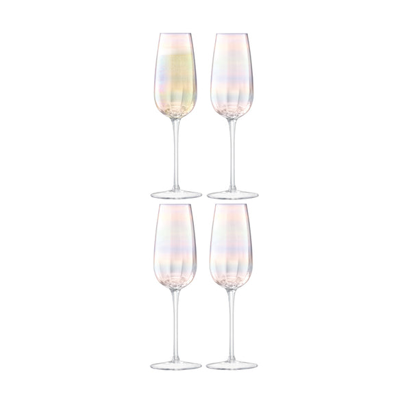 LSA INTERNATIONAL Pearl Champagne Flute Set of 12