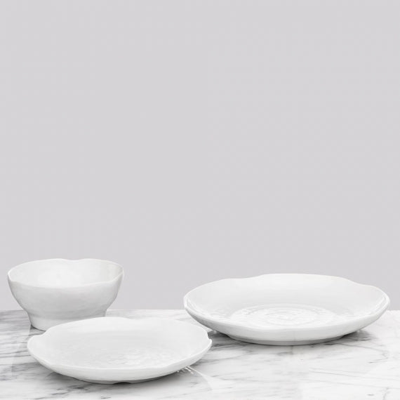 Q SQUARED Pearl Melamine Canape Plate Set of 12