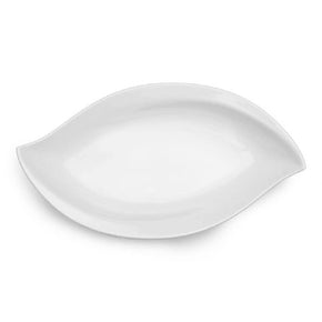 Q SQUARED Petal White Melamine Serving Platter Set Of 4