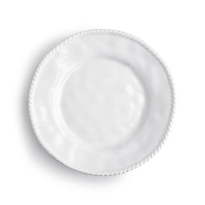Q SQUARED Portsmouth Nautical White Melamine Salad Plate Set Of 4
