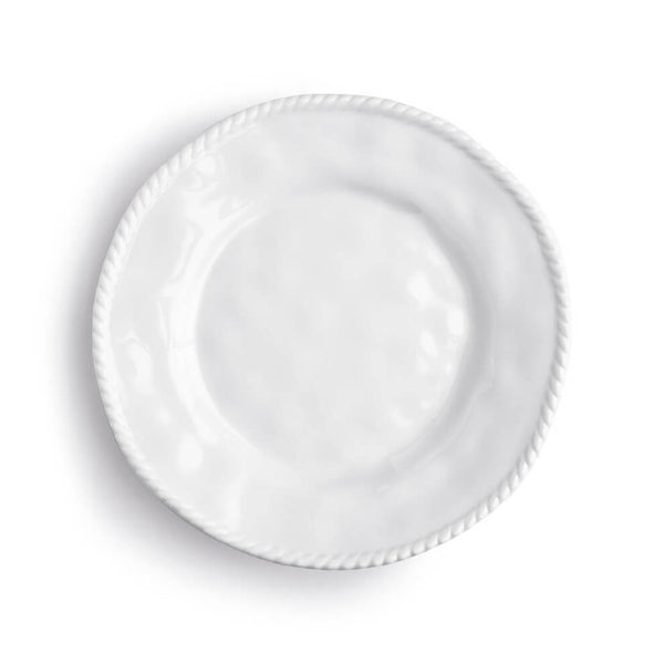 Q SQUARED Portsmouth Nautical White Melamine Salad Plate Set Of 4