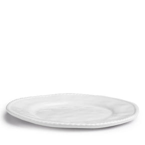 Q SQUARED Portsmouth Nautical White Melamine Dinner Plate Set Of 4