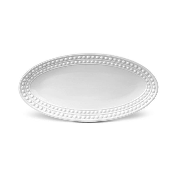 L'OBJET Perlee Small Oval Platter - White
