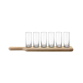 LSA INTERNATIONAL Paddle Shot Set & Oak Paddle Set of 4
