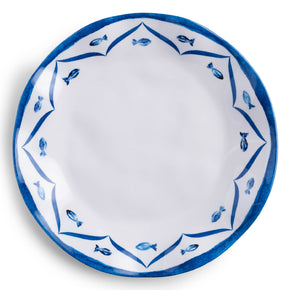 Q SQUARED Sardinia Melamine Dinner Plate Set of 4
