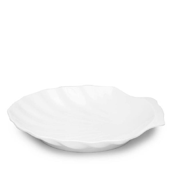 Q SQUARED Shell White Melamine Serving Platter Set Of 4