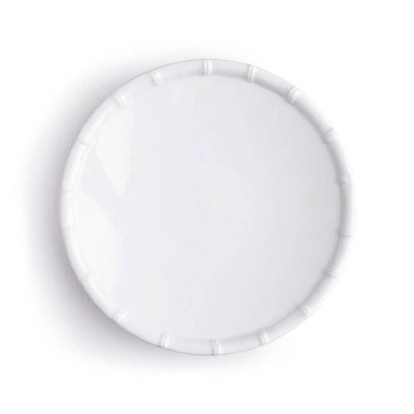 Q SQUARED Zen Bamboo White Melamine Salad Plate Set Of 4