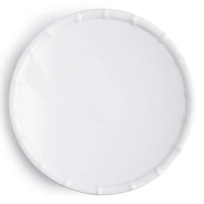 Q SQUARED Zen Bamboo White Melamine Dinner Plate Set Of 4