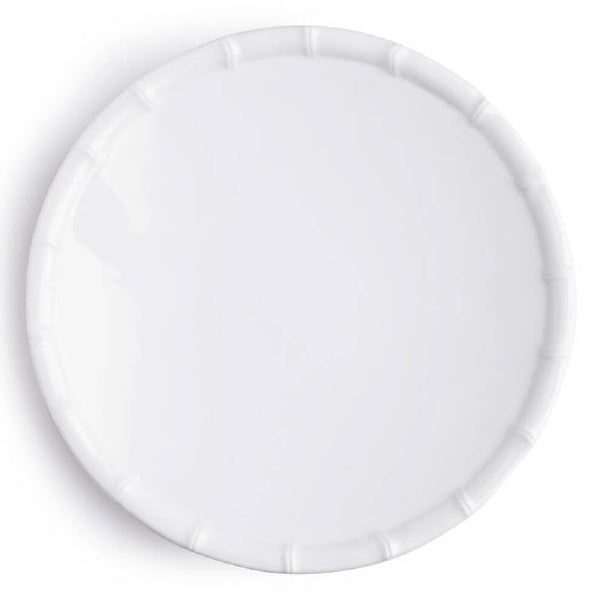 Q SQUARED Zen Bamboo White Melamine Dinner Plate Set Of 4