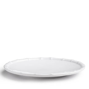 Q SQUARED Zen Bamboo White Melamine Dinner Plate Set Of 4