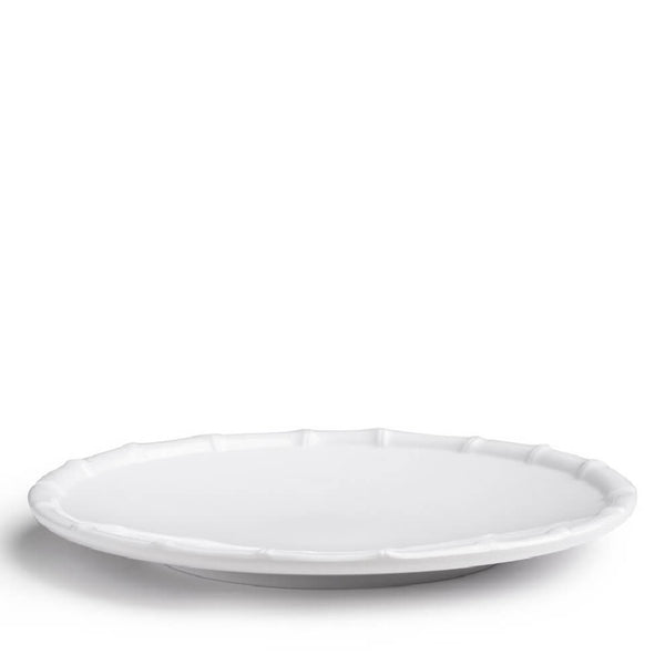 Q SQUARED Zen Bamboo White Melamine Dinner Plate Set Of 4